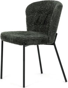 Jedálenská stolička bouclé, zelená CT-W1077 GRN2