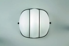 SIRU - Nástenné svietidlo CAGE 1xGX53/10W/230V 20 cm čierna/biela benátske sklo