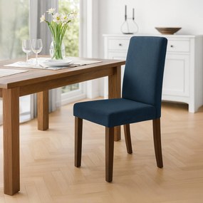 Sada 2 ks jedálenských stoličiek Ina látka cord, antik tmavá - modrá