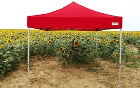 BRIMO Nožnicový stan 3x4,5m - s 3 stenami - Červená 14