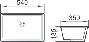 Mexen VENUS zapustené umývadlo, 54 x 34 cm, biela, 25415400