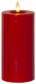 STAR TRADING LED sviečka Flamme Flow Pillar Red 17,5 cm
