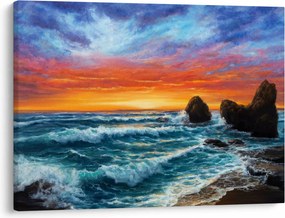 Obraz - Západ slnka (70x50 cm)