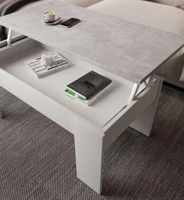 KONFERENČNÝ STOLÍK TIM BIELY RUSTIKAL + BETON
