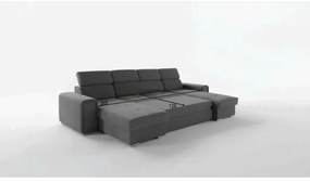 Rozkladacia sedacia súprava s univerzálnym rohom do U s úložným priestorom SALVADA tmavosivá