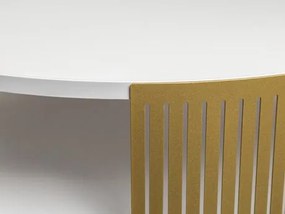 Konferenčný stolík Zentono Gold (zlatá + mramor biely) . Vlastná spoľahlivá doprava až k Vám domov. 1103775
