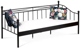 Autronic - posteľ jednolôžková 90x200, kov čierny matný - BED-1905 BK