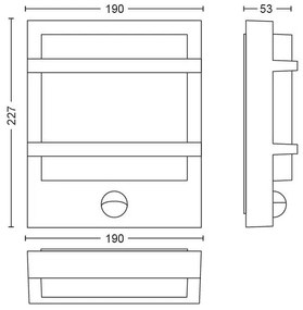 Philips 17395/93/P0 - LED Vonkajšie nástenné svietidlo PETRONIA LED/12W IP44