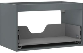 Mexen Box-A, závesná skrinka 80 cm, 1 zásuvka, grafitová matná, 91AX0-0800-470-1-66