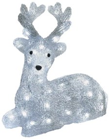 EMOS DCFC06 vianočná dekorácia - jelenček 40 LED V27cm 2,1W studená biela, IP44, časovač, adaptér
