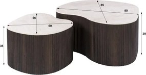 Konferenčný stôl 57-01D Ceramo 2-set 3D ceramik Taj Mahal  - Komfort-nábytok