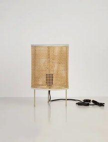 Dizajnová stolová lampa Canto prírodná