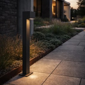 Priemyselná vonkajšia stojaca lampa tmavosivá 80 cm IP44 - Baleno