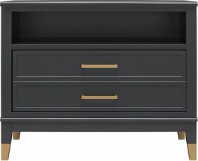 Čierny nočný stolík Westerleigh – CosmoLiving by Cosmopolitan