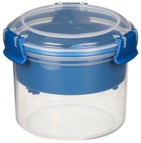 SISTEMA Krabička na jogurt a müsli, 2 komory+lžíce, SISTEMA, 530ml, mix barev Farba škatuliek SISTEMA: Modrá