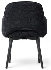 BENTO BLACK ČALÚNENÁ STOLIČKA Black