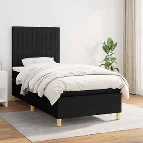 Boxspring posteľ s matracom čierna 100x200 cm látka 3142475