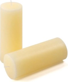 Krémová parafínová sviečka rustikálna 20 cm, 90 h, súprava 2