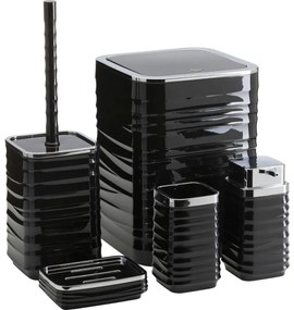 Kúpeľňový set WAVE 5 ks čierna/chróm