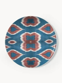 Ručne vyrobený porcelánový raňajkový tanier Ikat