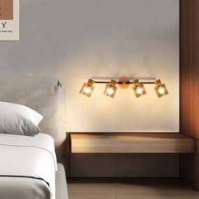 Brilagi - Bodové svietidlo HYGGE 4xE14/15W/230V kaučukovník/dymové