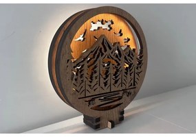 Li-Go 23583/DUB2 - stmievateľná LED stolová dekorácia LED/12W/230V 20x22 cm dub