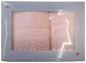 Súprava uterákov Arabesca ružová (500GSM)