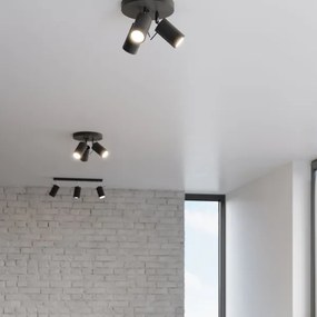 Sollux SL.1016 - Bodové svietidlo RING 3xGU10/10W/230V čierna