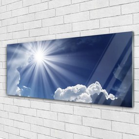Obraz na akrylátovom skle Slnko krajina 125x50 cm