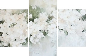 Obraz - Abstrakcia bielych kvetov (90x60 cm)