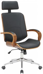 Design-Shop Kancelárska stolička Dayton - drevo orech - Čierna