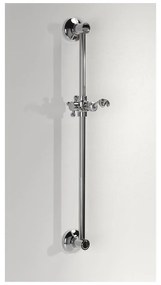 Nástenná mosadzná sprchová tyč v lesklo striebornej farbe s posuvným držiakom 67 cm Antea – Sapho