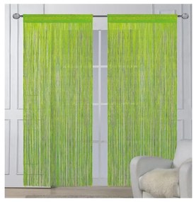M&K Šnúrkové záclony limetkové – 150 × 180 cm (2 ks)
