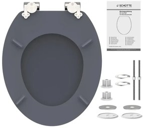 Schütte 80104 - WC sedadlo SPIRIT antracit SoftClose MDF drevo
