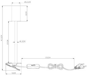 Globo 57911KG - Flexibilná lampa s klipom ROBBY 1xGU10/25W/230V šedá/hnedá