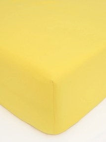 Jersey plachta do postieľky Classic 60 x 120 cm – žltá