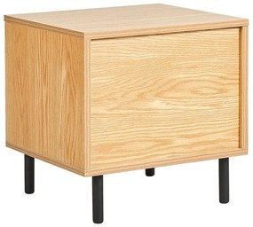 Nočný stolík s 1 zásuvkou svetlé drevo NIKEA Beliani