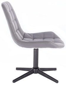 LuxuryForm DESIGN Stolička PARIS na čiernom kríži - šedá