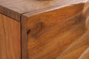 Dizajnová skrinka závesná pod TV Zorpi 160cm masívne mangové drevo / hnedá