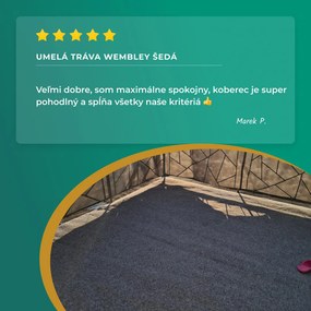 Betap, Umelá tráva Wembley šedá, vyrezať kruh, šíře 2m,4m, šedá, nopy, chodba / predsieň