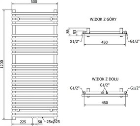 Mexen Sol, elektrické vykurovacie teleso 1200x500 mm + vykurovacia tyč 600 W, biela, W125-1200-500-2600-20