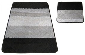 Čierna dvojdielna protišmyková predložka Šírka: 50 cm | Dĺžka: 80 cm
