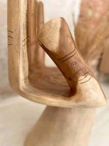 BALI BALI Stolička Ruka z dreva Suar Ručne vyrezávané kreslo Ruka z Bali Stolička RUKA