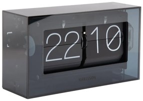 Karlsson 5976BK Designové nástenné/stolnípřeklápěcí hodiny černá, 21 cm