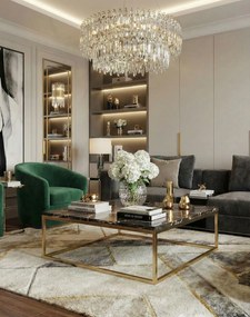 Stolička24.sk - Konferenčný stolík Prado dark/gold