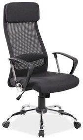 Kancelárska stolička polohovateľná sieťková - čierna