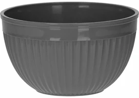 Plastová miska s rebrovaním, 2 l, sivá
