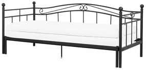 Kovová posteľ 90 x 200 cm čierna TULLE  Beliani
