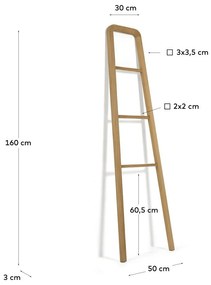 Dekoratívny rebrík z tíkového dreva Kave Home Uliana