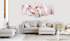 Artgeist Obraz - Dazzling Magnolias (5 Parts) Wide Veľkosť: 100x50, Verzia: Na talianskom plátne